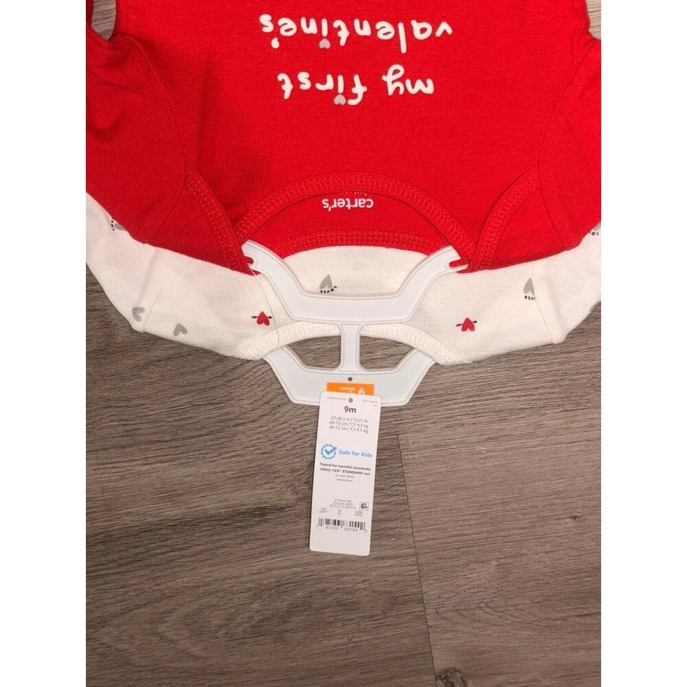 Baby Girl 9month valentine 2pack onesie Carters‎